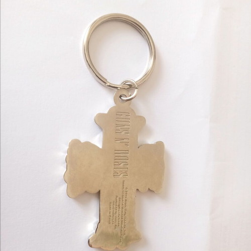 Guns N' Roses Keychain 2014 with Liquid Glass, New, Silver
