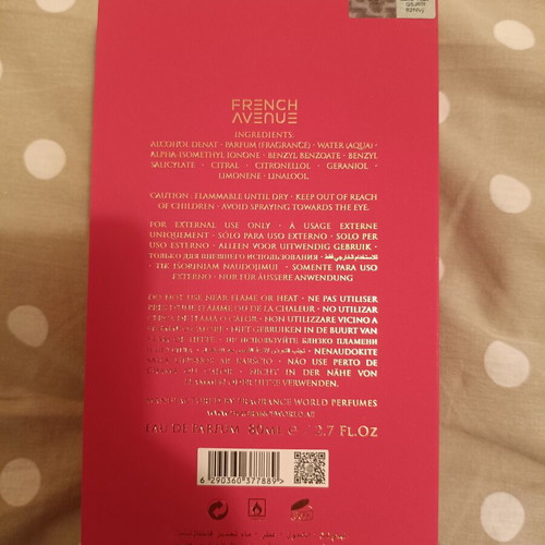 Sultana The Joyful French Avenue perfume 80ml like new