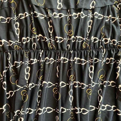 Silky Collection midi dress new with gold details, black