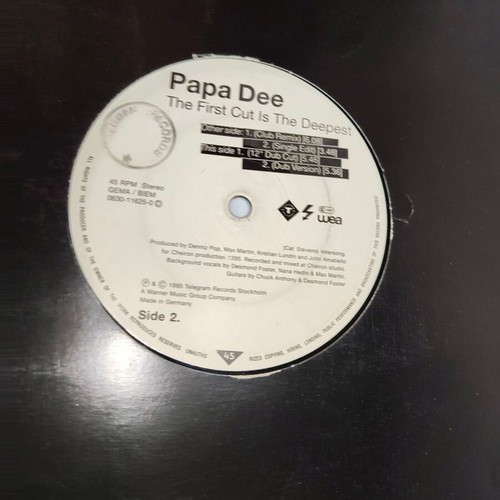 Papa Dee The First Cut Is The Deepest vinyl record used, hip-hop