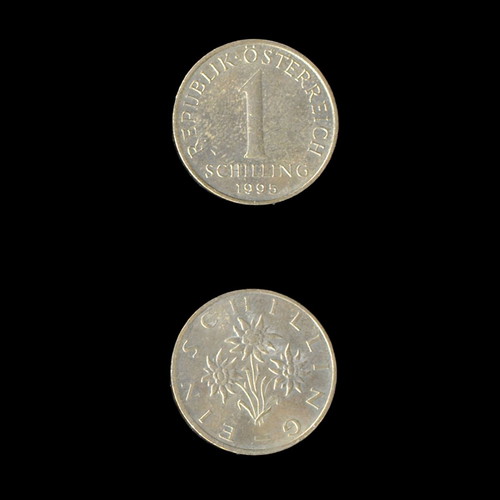 Schilling Austria used, lot of 6 coins 1961-1995