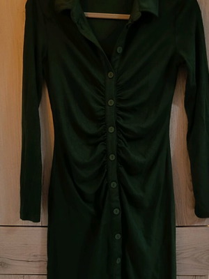 Winter mini dress Stradivarius like new, green, size L