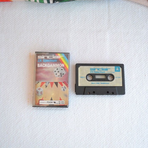 Sinclair ZX Spectrum 48K Backgammon cassette used