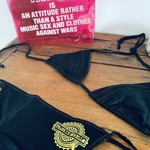 Frankie Morello Bikini new, black, medium top and small bottom