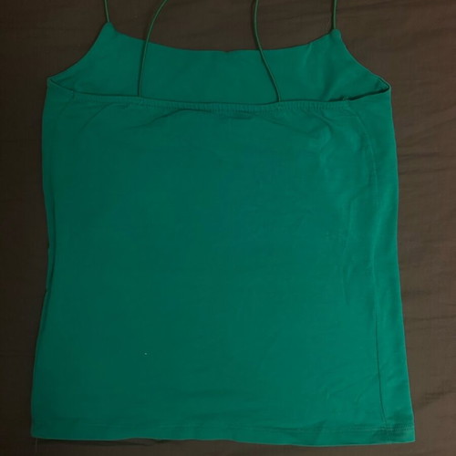 Spaghetti strap blouse used, turquoise, size S/36