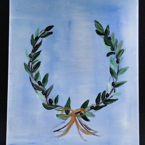 Authentic Handmade Painting with Plant-Based Colors from Olympia New