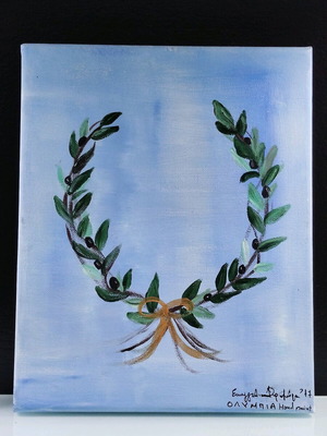 Authentic Handmade Painting with Plant-Based Colors from Olympia New