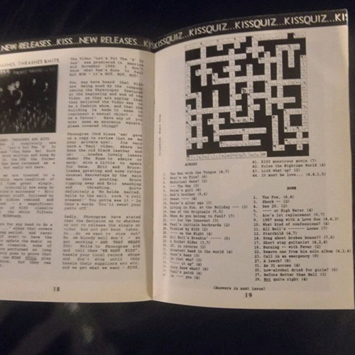 KISS Crazy fanzine used, March 1989