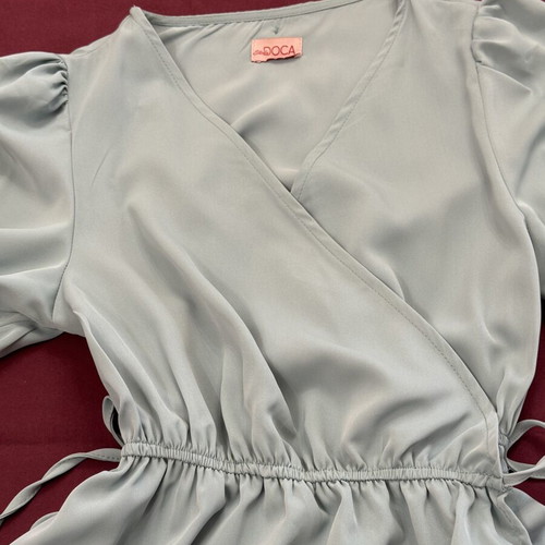 Doca women's wrap dress size M like new, turquoise