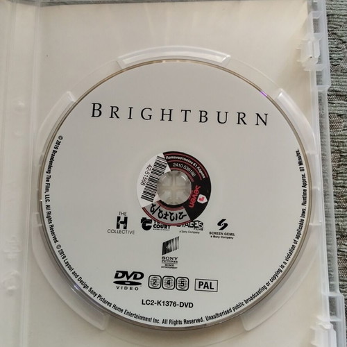Brightburn DVD with Greek subtitles, horror thriller