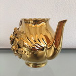 Porcelain tea set used, gilded, 5 pieces