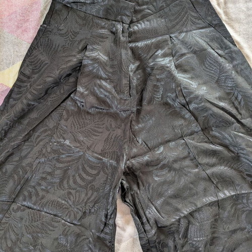 Pink Woman palazzo pants new, black, size S