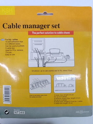 Cable manager like new cable management accessory set