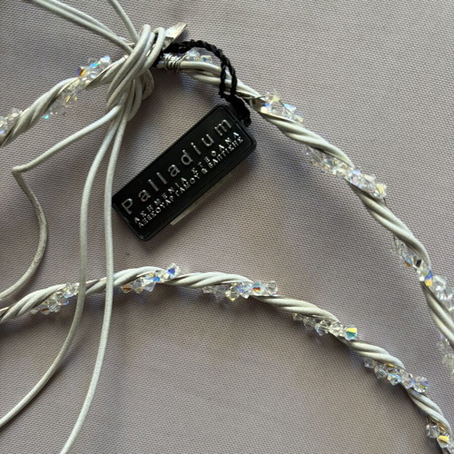 Wedding Stefana crowns new, white and silver shades with box and pins