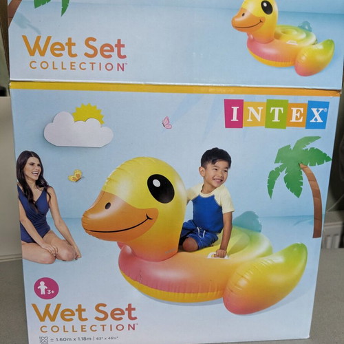 Intex Duck Ride On Inflatable Used, 147x147x81cm