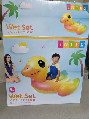 Intex Duck Ride On Inflatable Used, 147x147x81cm