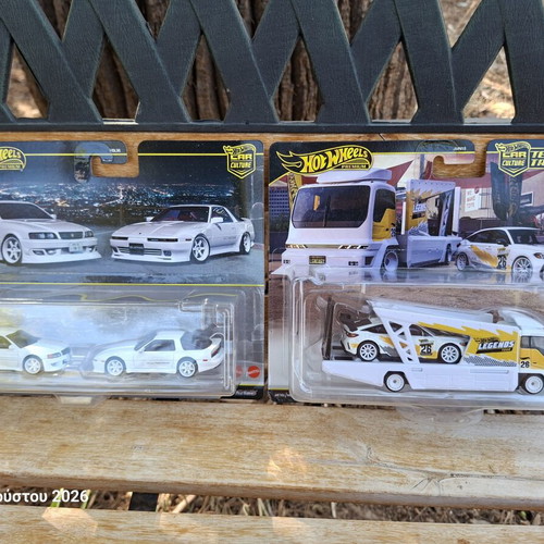 Hot Wheels Team Transport 2026 Legends Tour '24 Honda Civic Type-R και 2-pack Chaser + Supra