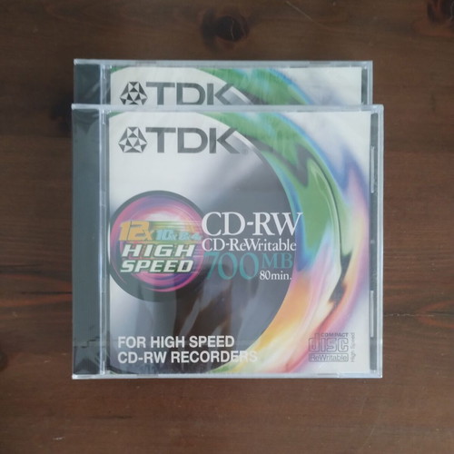 TDK CD-RW rewritable discs, blank