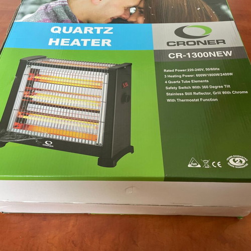 Croner CR1300 Quartz Heater with Thermostat 2400W new
