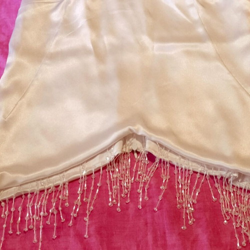 Satin Top Angela Nicole like new, white elegant evening wear
