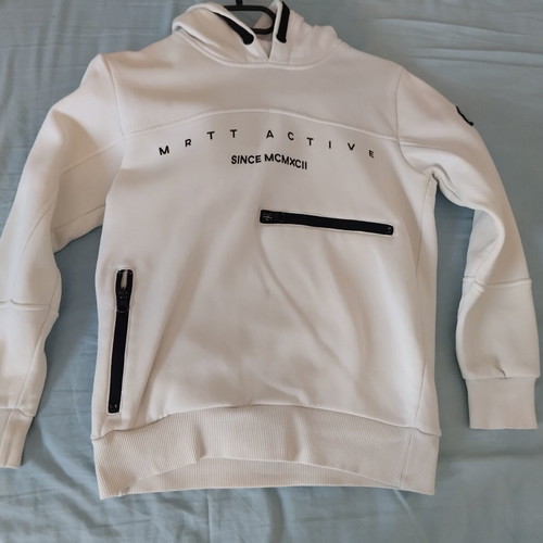 Boys' white hoodie sweatshirt size 128 cm used