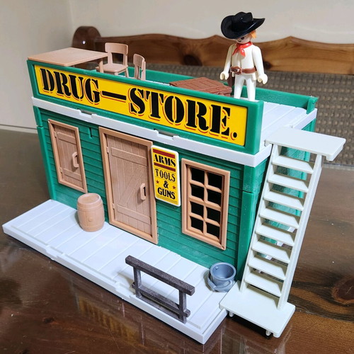 Playmobil 3462 Drug Store Western used vintage collectible