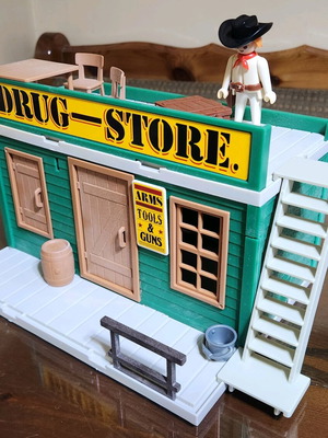 Playmobil 3462 Drug Store Western used vintage collectible