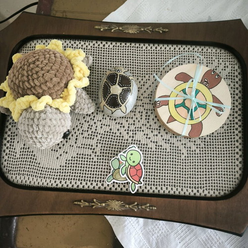 Collection of Handmade Turtle-Themed Items New
