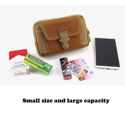 Men's waist bag new, multifunctional canvas phone wallet