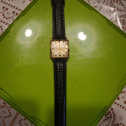 Centaur Vintage Square Mechanical Watch, Gold Tone