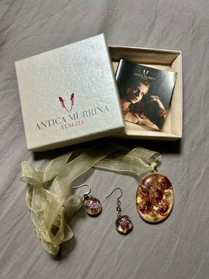 Authentic Antica Murrina Venezia earrings and necklace set