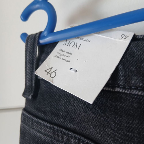 Mango Mom-fit Jeans New, Black, Size XXXL