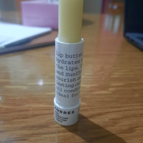 Korres Lip Balm used with mandarin