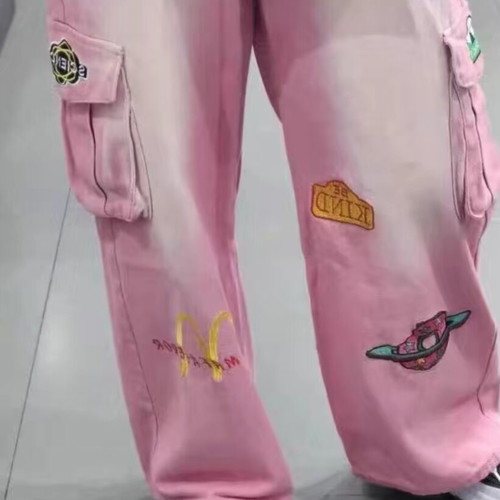 Women's wide pink pants new, size M