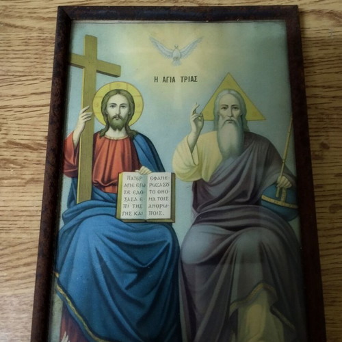 Religious icons used, wooden