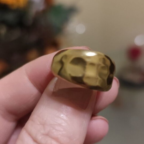 Gold embossed ring made of stainless steel new