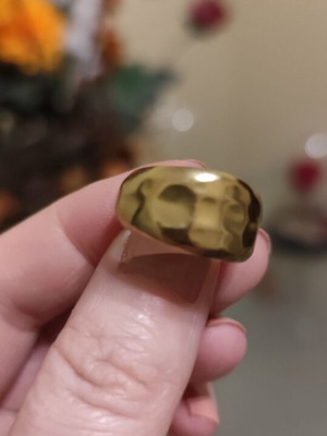 Gold embossed ring made of stainless steel new