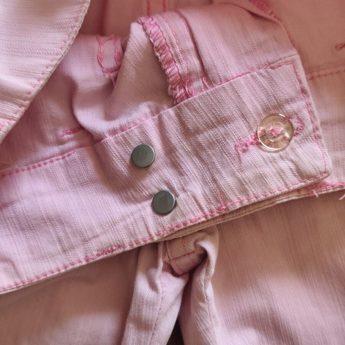 Verdi Jeans pink women's jeans used with Y2K double button design