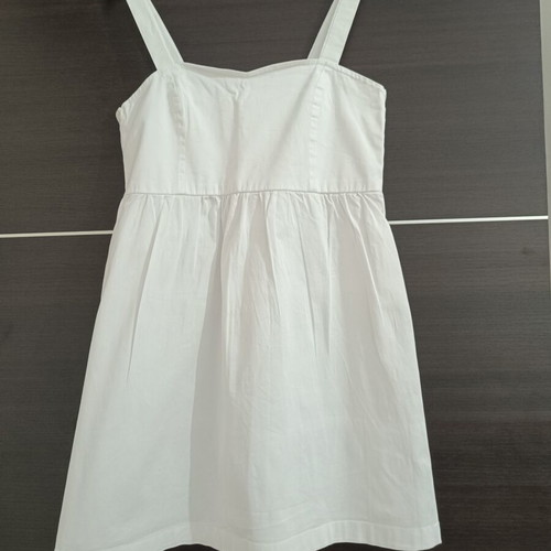 White summer dress like new with back zipper, size S