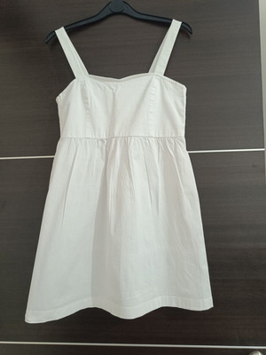 White summer dress like new with back zipper, size S