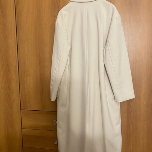 Zara Oversized Long Soft Straight Coat New, White