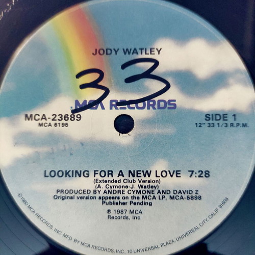 Jody Watley Looking For A New Love 12'' Vinyl Maxi Single used, electronic