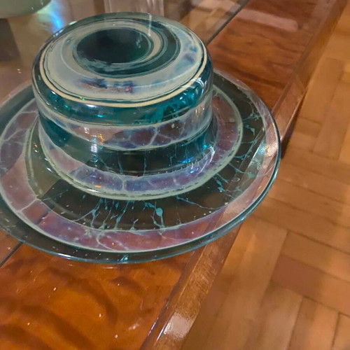 Handmade blown glass decorative piece