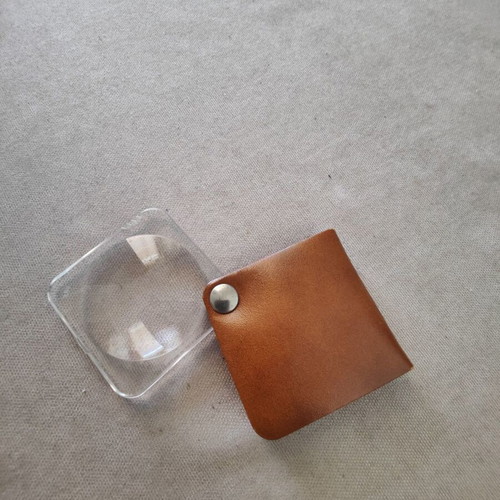 Eschenbach Hand Magnifier 3.5x Vintage Made In West Germany, Like New, Brown Leather Case