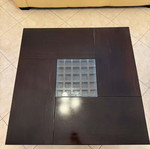 Solid wood coffee table, dark brown