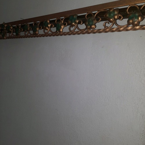 Bronze curtain rod solid 1940s with double rail 1.50x10