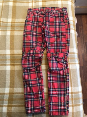 Συλλεκτικό G-Star Pharrell Williams Elwood 5622 3D tapered Canvas Royal Tartan plaid print 33/34
