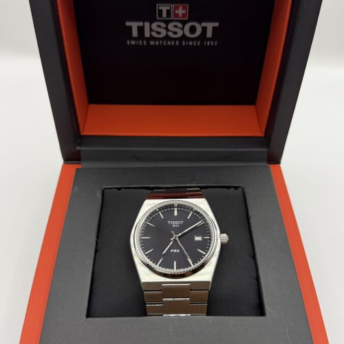 Tissot PRX Quartz watch with black dial
