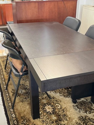 Extendable dining table used, wenge finish