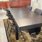 Extendable dining table used, wenge finish
